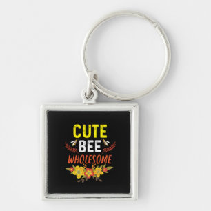 Beekeeper Art Cute Bee Wholesome Key Ring