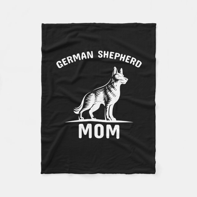 Beekeeper Art German Shepherd Mommy Fleece Blanket (Front)