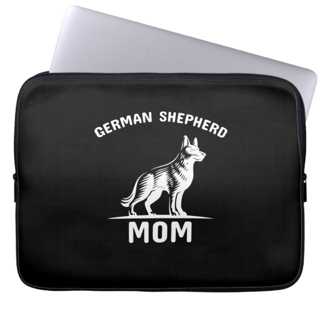 Beekeeper Art German Shepherd Mummy Laptop Sleeve (Front)