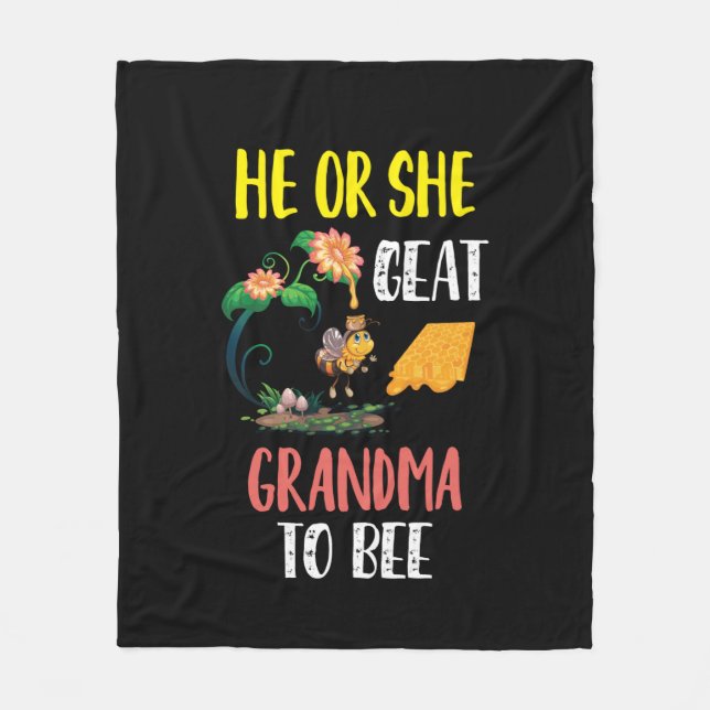 Beekeeper Art Great Grandma To Bee 2 Fleece Blanket (Front)