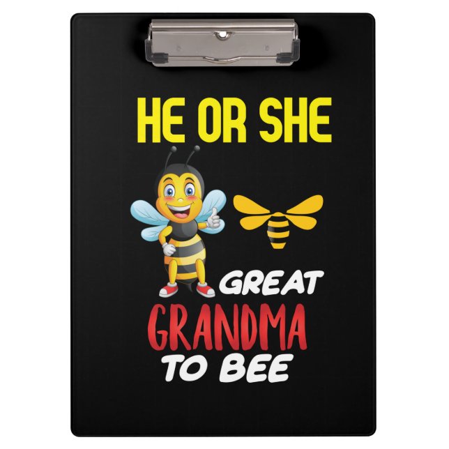 Beekeeper Art Great Grandma To Bee Clipboard (Front)