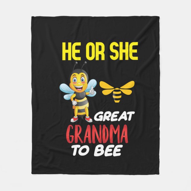 Beekeeper Art Great Grandma To Bee Fleece Blanket (Front)