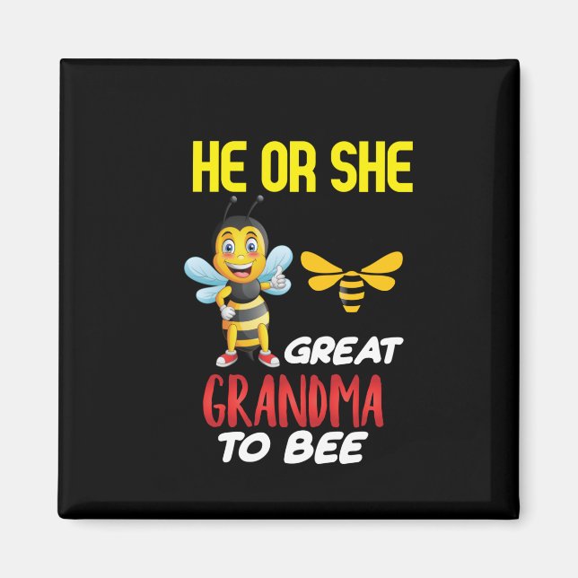 Beekeeper Art Great Grandma To Bee Magnet (Front)