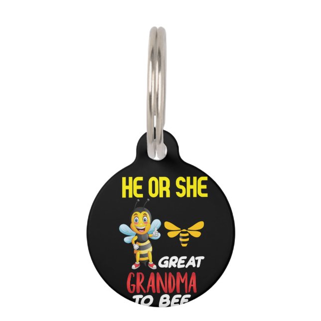 Beekeeper Art Great Grandma To Bee Pet Tag (Front)