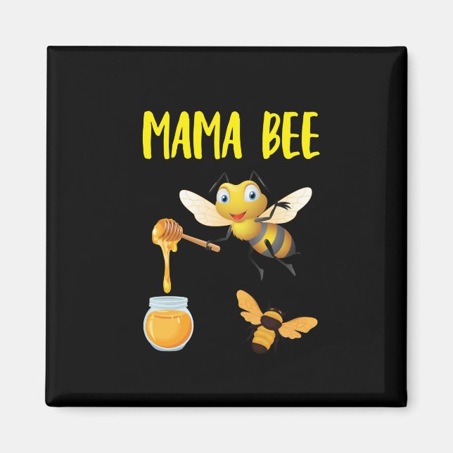 Beekeeper Art Mama Bee Magnet (Front)