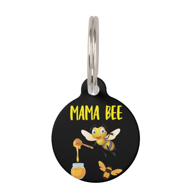 Beekeeper Art Mama Bee Pet Tag (Front)