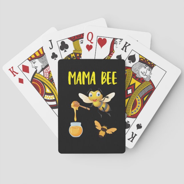 Beekeeper Art Mama Bee Playing Cards (Back)