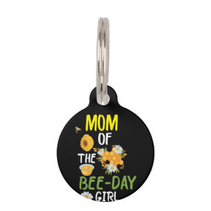 Beekeeper Art Mom Of The Bee-day Girl 2 Pet Tag