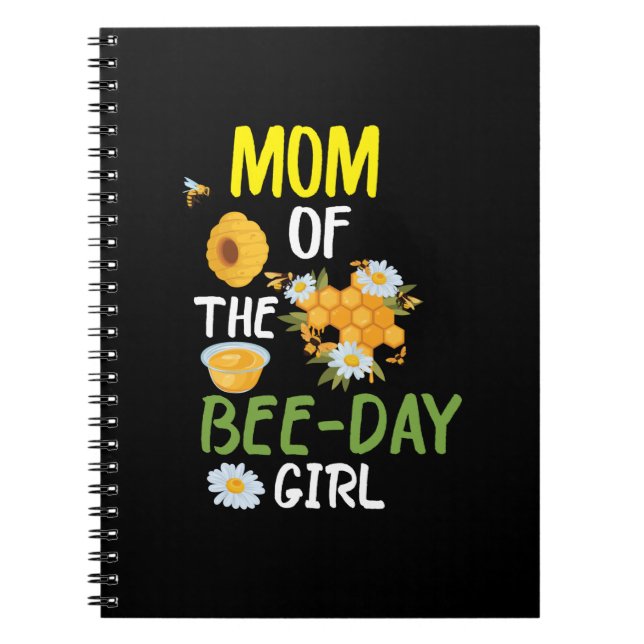 Beekeeper Art Mum Of The Bee-day Girl 2 Notebook (Front)