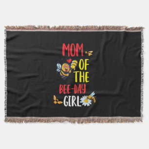 Beekeeper Art Mum Of The Bee-day Girl Throw Blanket