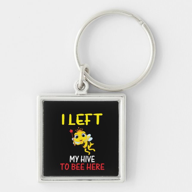 Beekeeper Art My Hive To Bee Here Key Ring (Front)