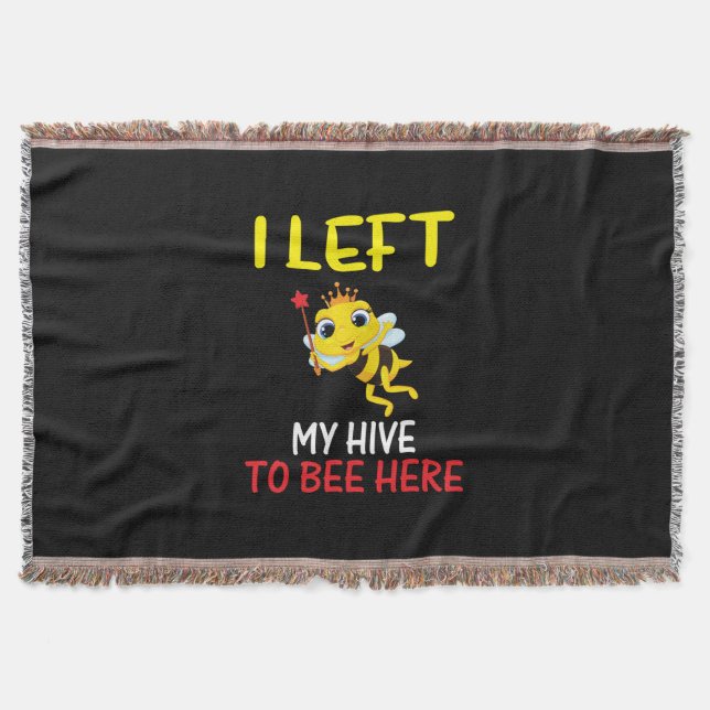 Beekeeper Art My Hive To Bee Here Throw Blanket (Front)