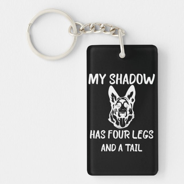 Beekeeper Art My Shadow Has Four Legs Key Ring (Front)