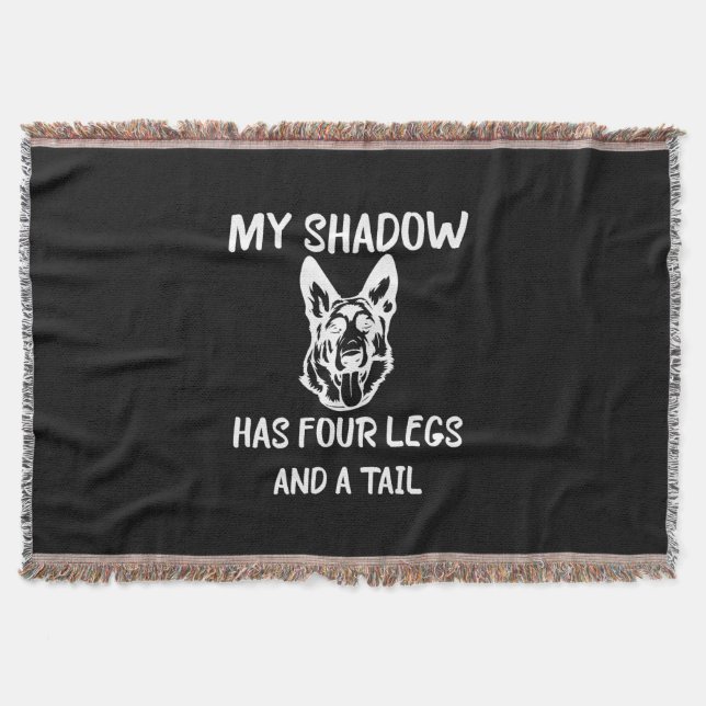 Beekeeper Art My Shadow Has Four Legs Throw Blanket (Front)