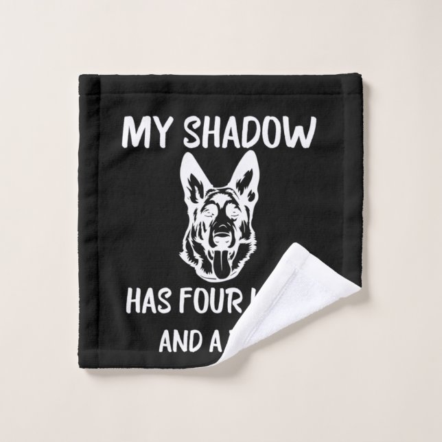 Beekeeper Art My Shadow Has Four Legs Wash Cloth (Wash Cloth)