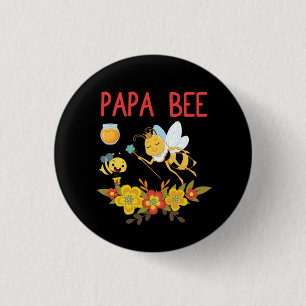 Beekeeper Art Papa Bee 2 3 Cm Round Badge