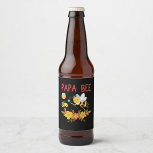 Beekeeper Art Papa Bee 2 Beer Bottle Label