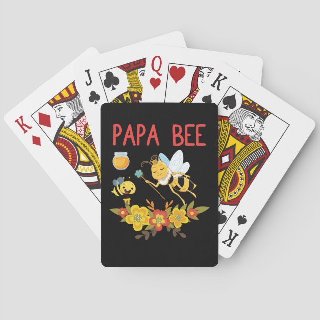 Beekeeper Art Papa Bee 2 Playing Cards (Back)