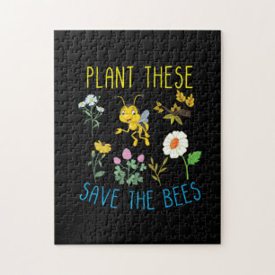 Beekeeper Art Plant These Save The Bees Jigsaw Puzzle