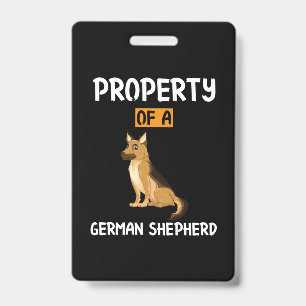 Beekeeper Art Property Of A German Shepherd ID Badge