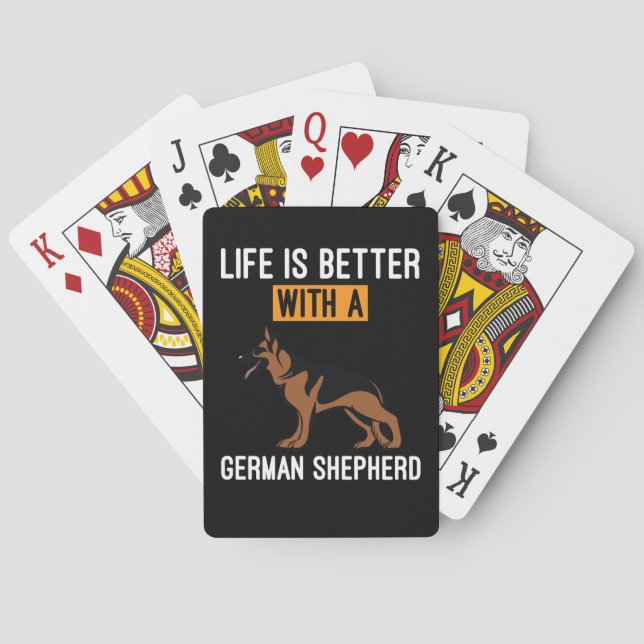 Beekeeper Art With A German Shepherd Playing Cards (Back)