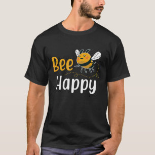 Beekeeper Bee Happy Honeycomb Beekeeping T-Shirt