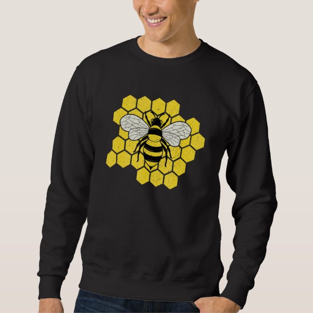 Beekeeper Beekeeping Bumblebee Vintage Retro Bees Sweatshirt (Front)