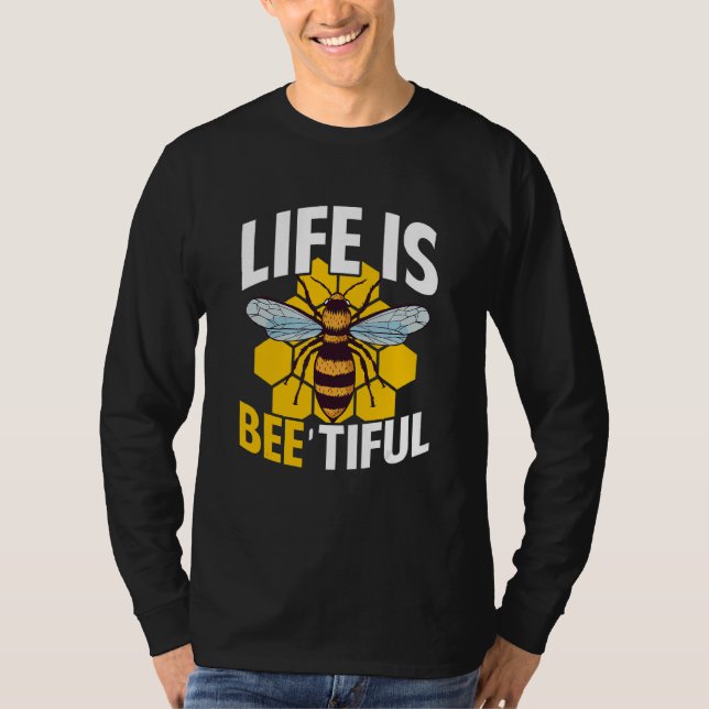 Beekeeper Beekeeping Hive Honeycomb Bee Environmen T-Shirt (Front)