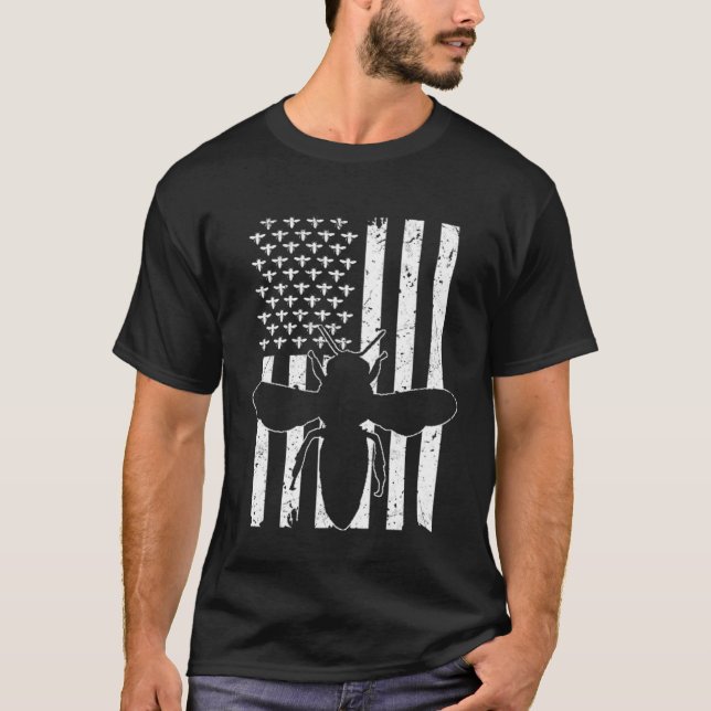 Beekeeper Beekeeping USA T-Shirt (Front)