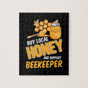 Beekeeper Buy Local Honey And Support Beekeeper Jigsaw Puzzle