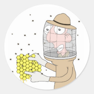 Beekeeper Classic Round Sticker