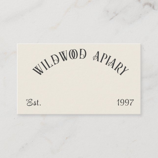 Beekeeper Cottage Style Vintage Skep & Honeybees Business Card (Front)