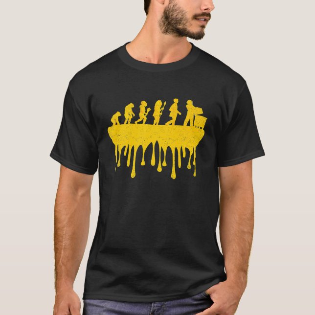Beekeeper Evolving From Monkey Ape Caveman 1 T-Shirt (Front)