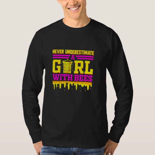 Beekeeper Funny Bee For Girls Honey Beekeeping Api T-Shirt (Front)