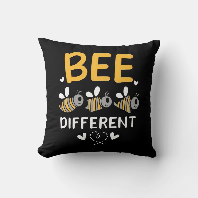 Beekeeper Gift | Bee Different Cushion (Front)