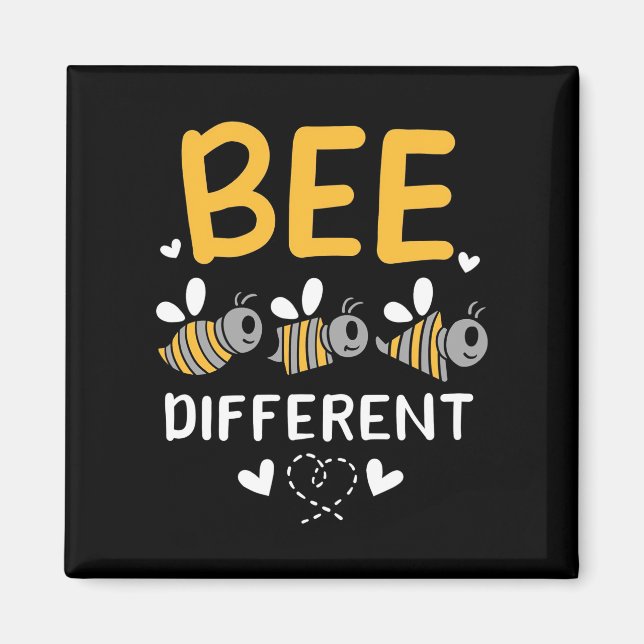 Beekeeper Gift | Bee Different Magnet (Front)