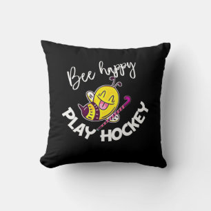 Beekeeper Gift Bee Happy Play Hockey Cushion