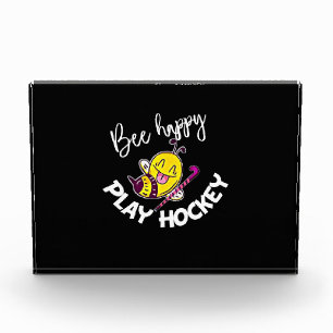 Beekeeper Gift   Bee Happy Play Hockey Photo Block