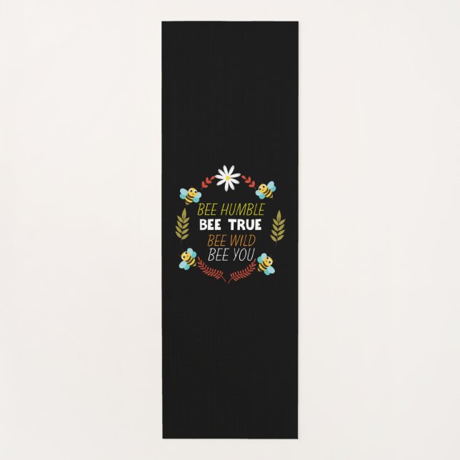 Beekeeper Gift | Bee Humble Bee True Yoga Mat (Front)