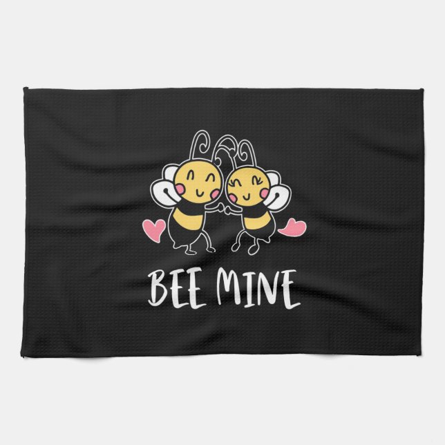 Beekeeper Gift | Bee Mine Tea Towel (Horizontal)