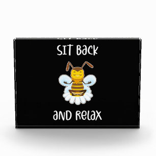 Beekeeper Gift   Bee Yoga Sit Back And Relax Photo Block