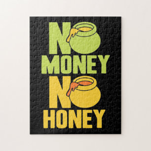 Beekeeper Gift Beekeeper No Money No Honey Jigsaw Puzzle