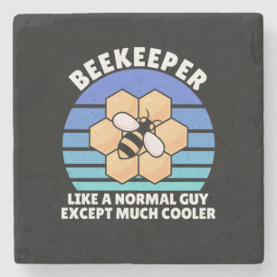 Beekeeper Gift Beekeeper Retro Vintage Stone Coaster