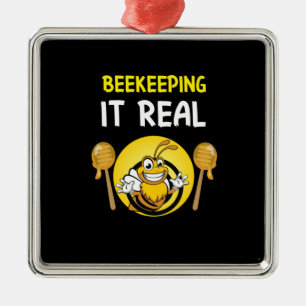 Beekeeper Gift BeeKeeping Dad Metal Tree Decoration