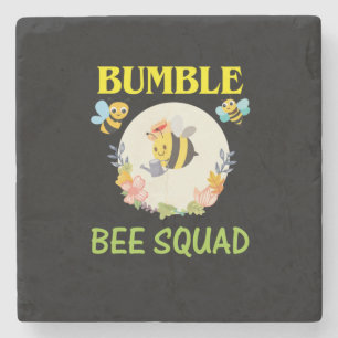 Beekeeper Gift Bumble Bee Squad Stone Coaster