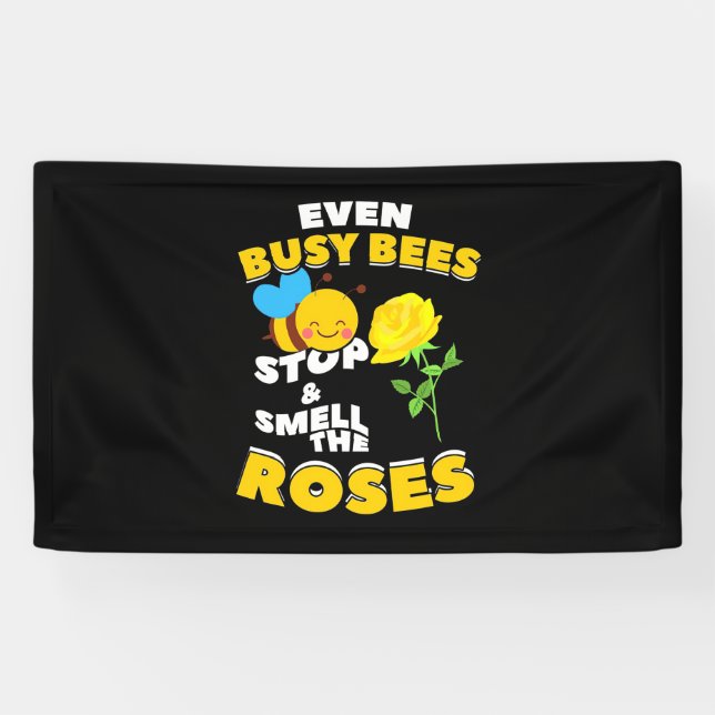 Beekeeper Gift | Even Busy Bees Banner (Horizontal)