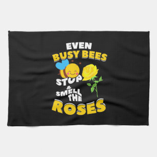 Beekeeper Gift   Even Busy Bees Tea Towel