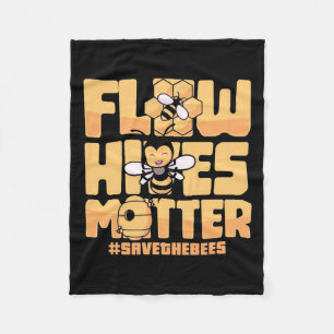 Beekeeper Gift   Flow Hives Matter Bees Fleece Blanket