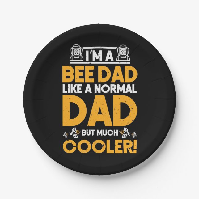 Beekeeper Gift | I Am A Bee Dad Paper Plate (Front)