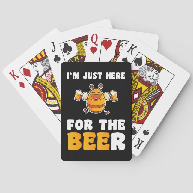 Beekeeper Gift | I Am Just Here For The Bees Playing Cards (Back)